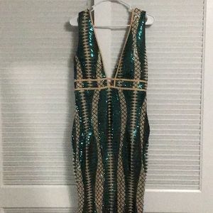 Embellished Emerald Green Ball Gown